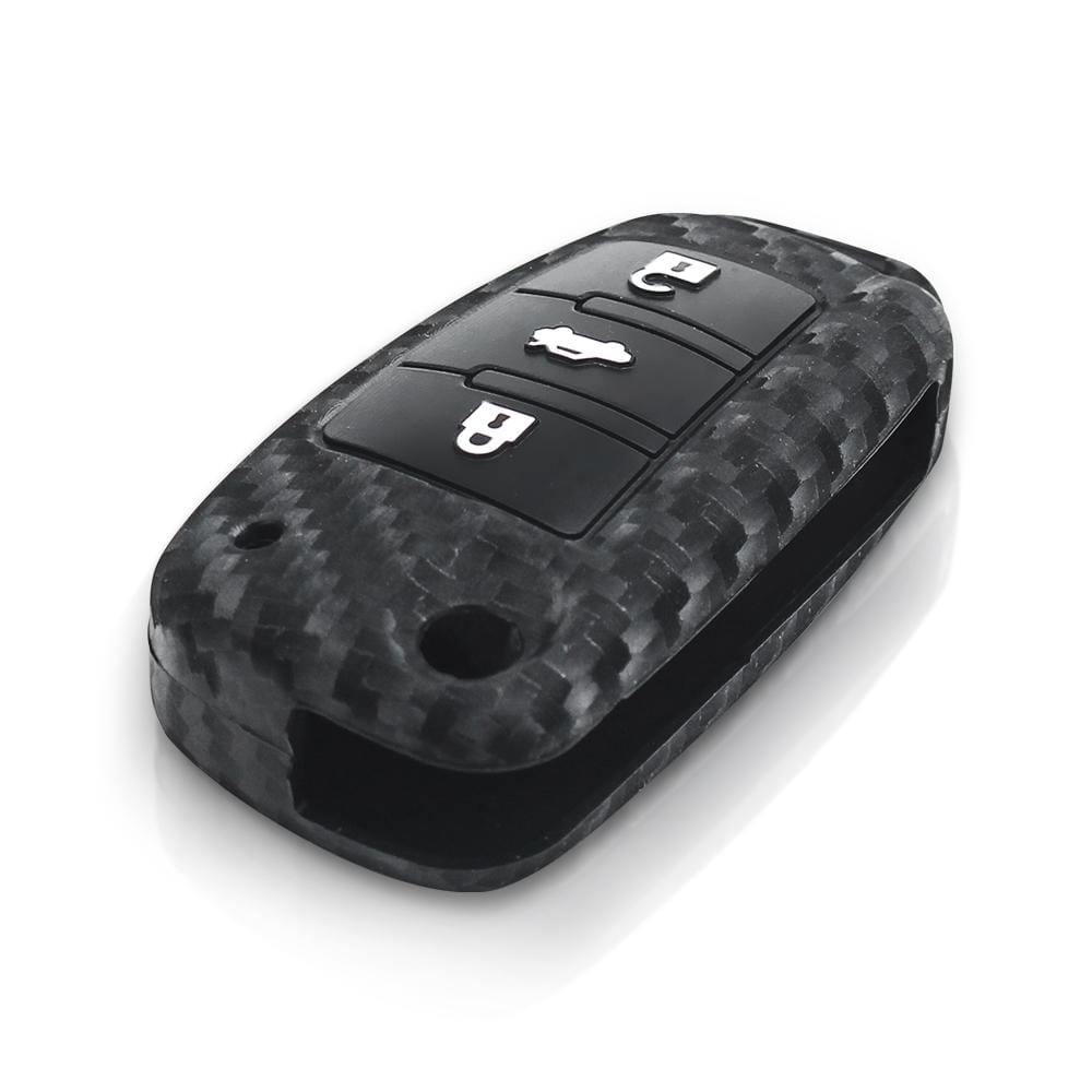 Audi 3 gombos prémium carbon mintás szilikon tok 