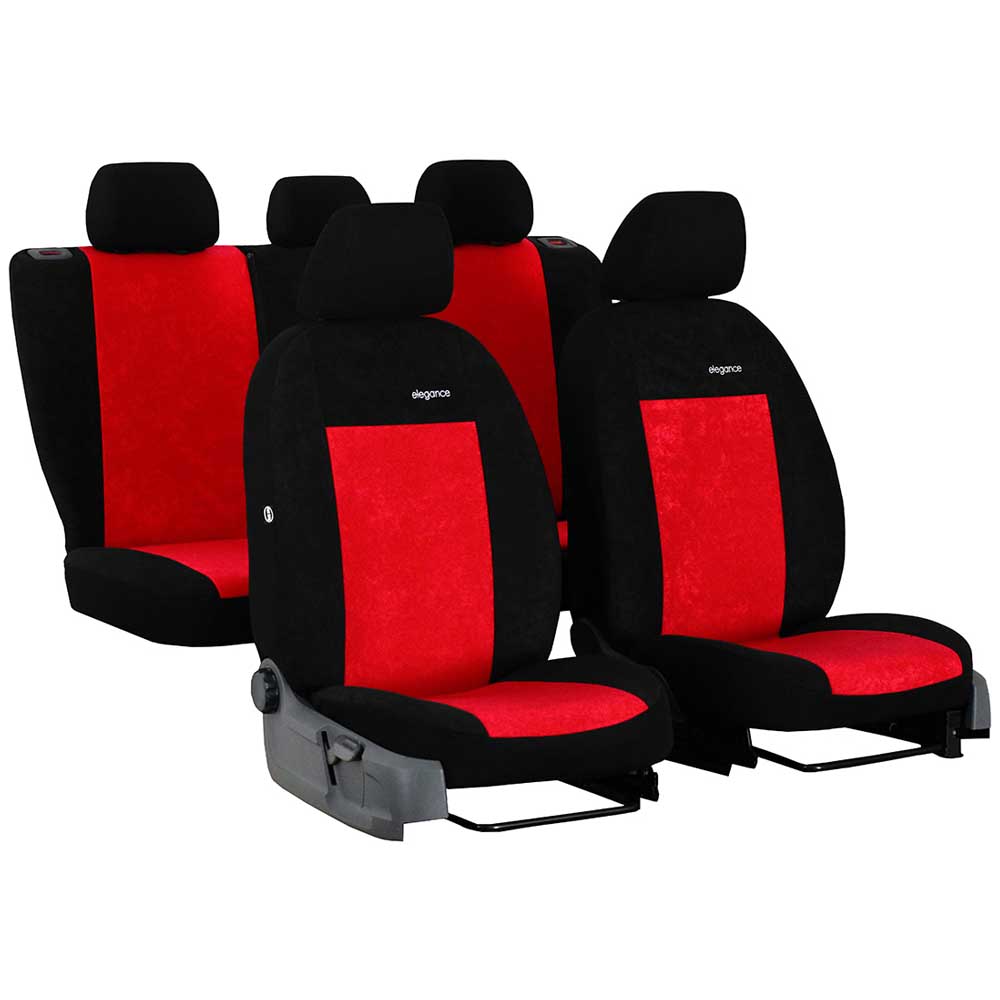 VW T6 (6 személyes) üléshuzat Elegance 2015- piros színben
