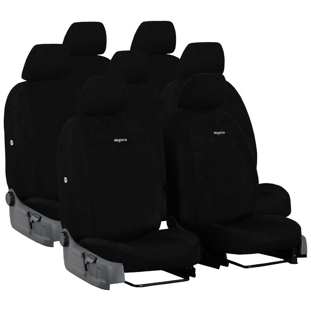 VW Caddy IV (7 személyes) üléshuzat Elegance 2015- fekete színben