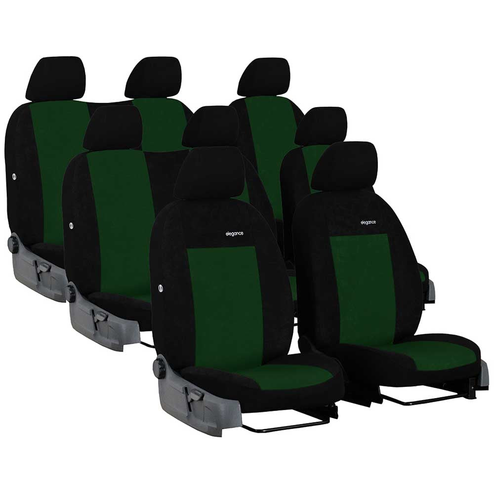 VW T6 (8 személyes) üléshuzat Elegance 2015- zöld színben