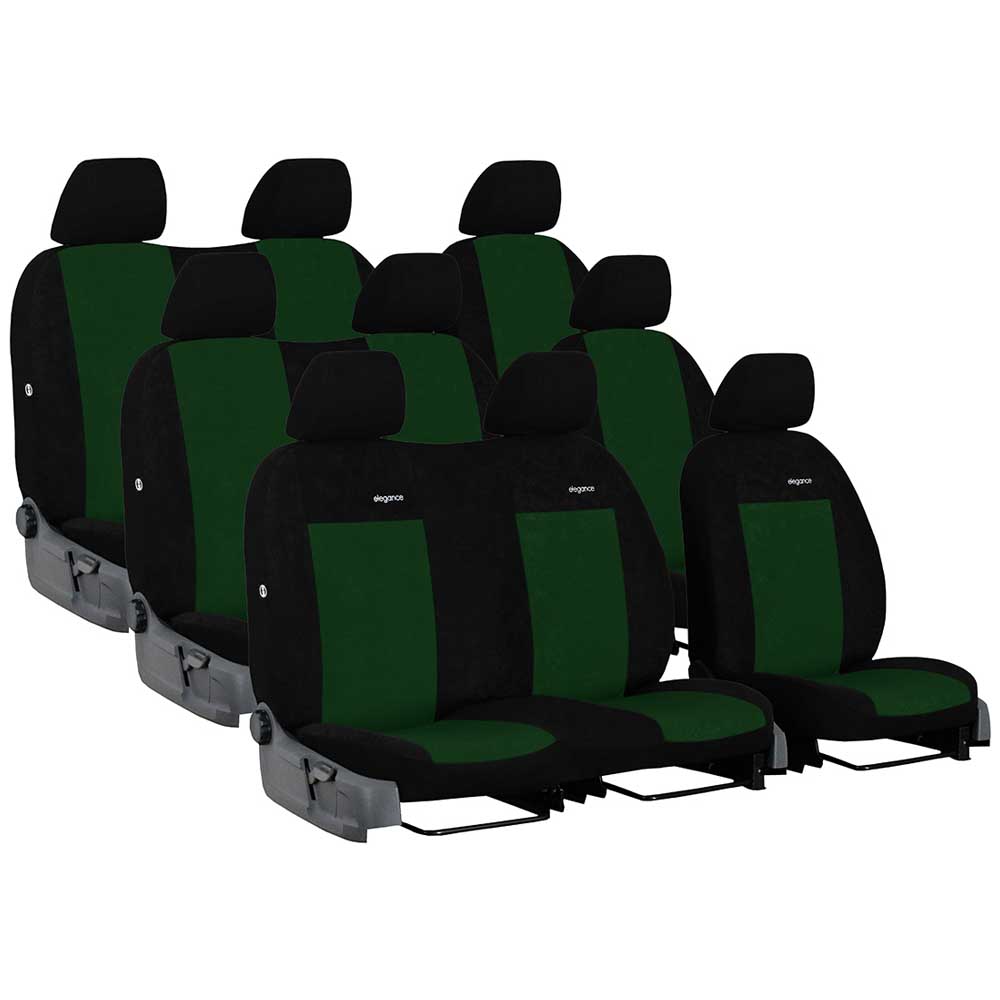 VW T6 (9 személyes) üléshuzat Elegance 2015- zöld színben