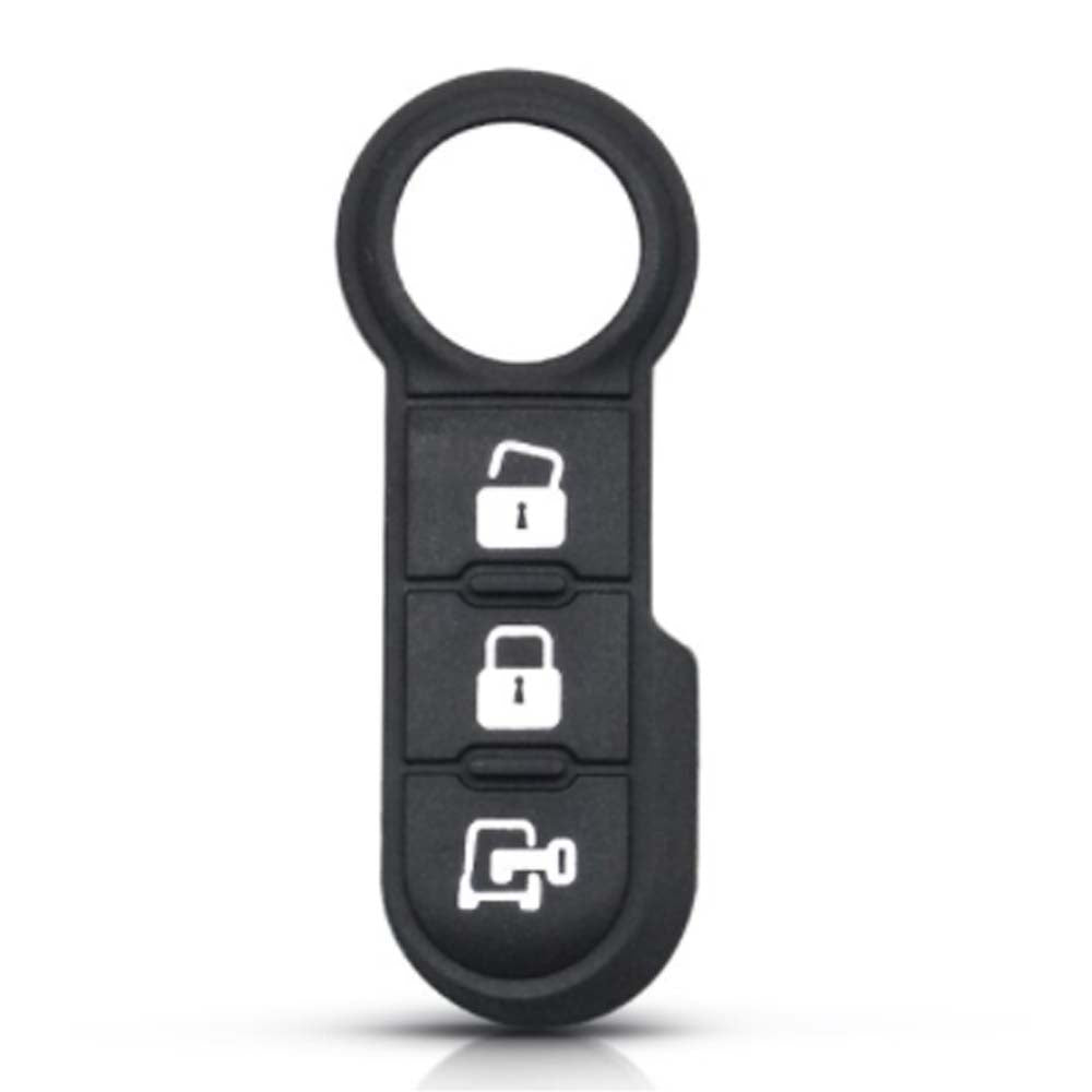 Fekete színű, 3 gombos Peugeot kulcs gombsor.
