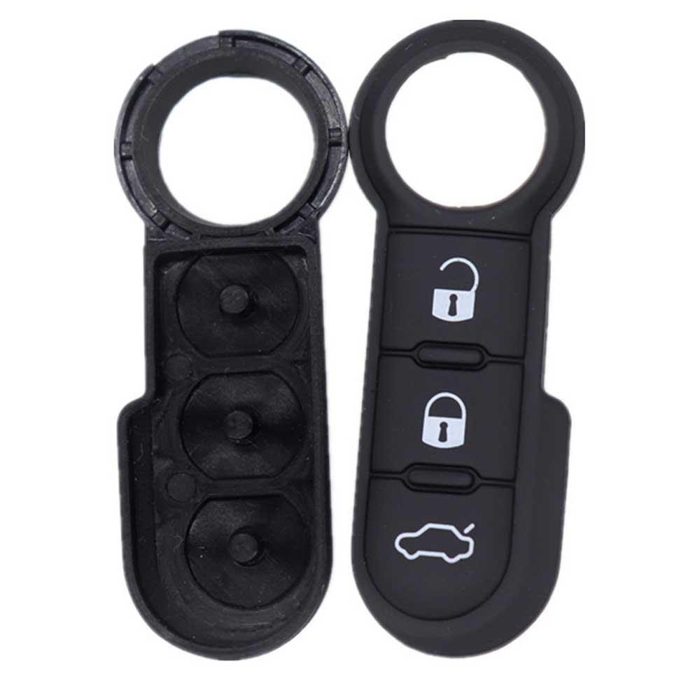 Fekete színű, 3 gombos Peugeot kulcs gombsor.