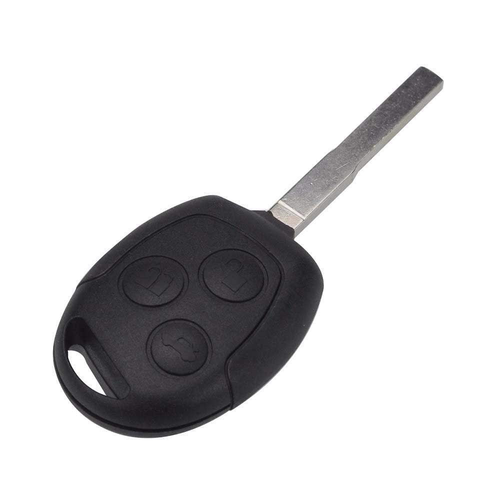 Fekete színű, 3 gombos Ford kulcs, kulcsház. Nyers HU101 kulcsszárral.