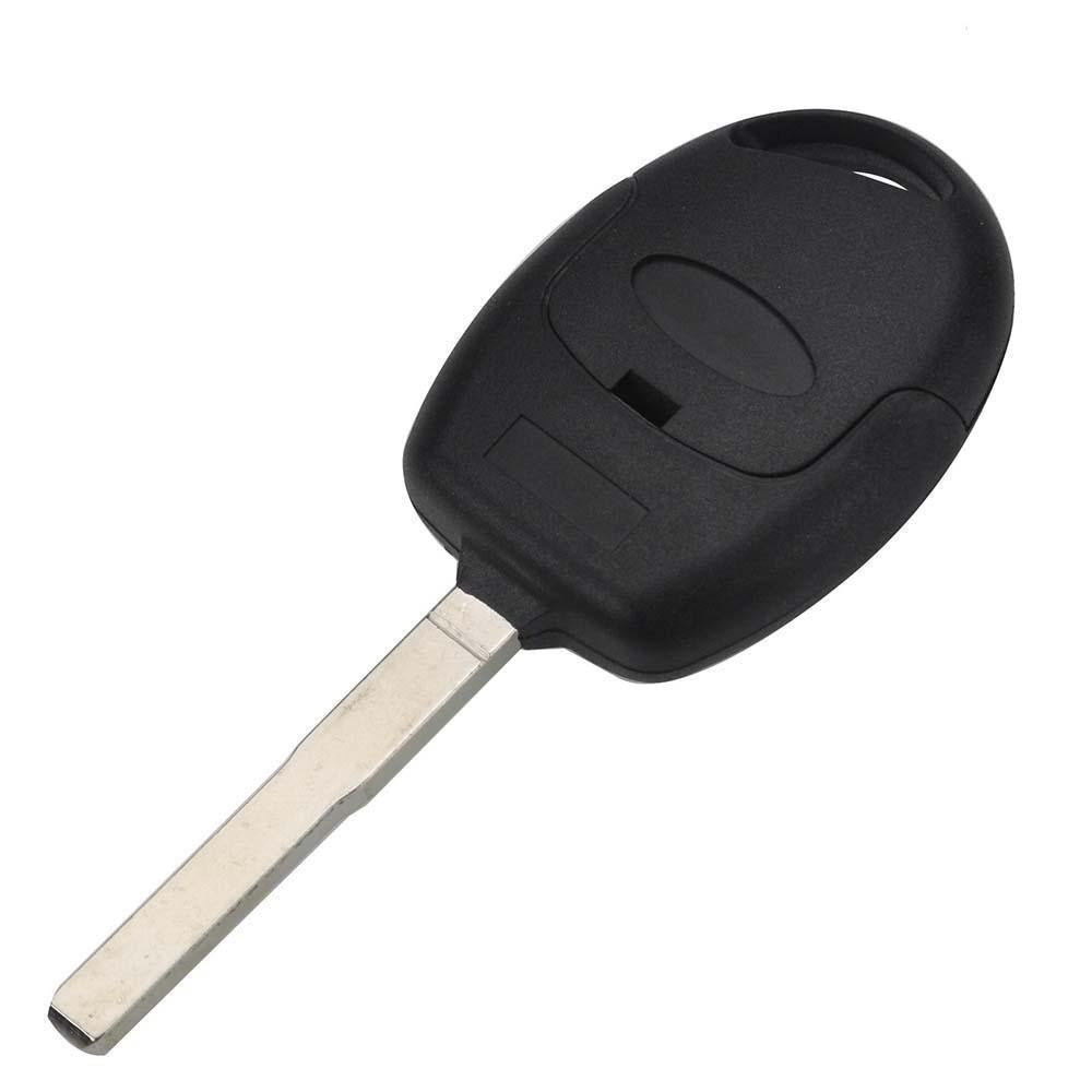 Fekete színű, 3 gombos Ford kulcs, kulcsház hátulja. Nyers HU101 kulcsszárral.