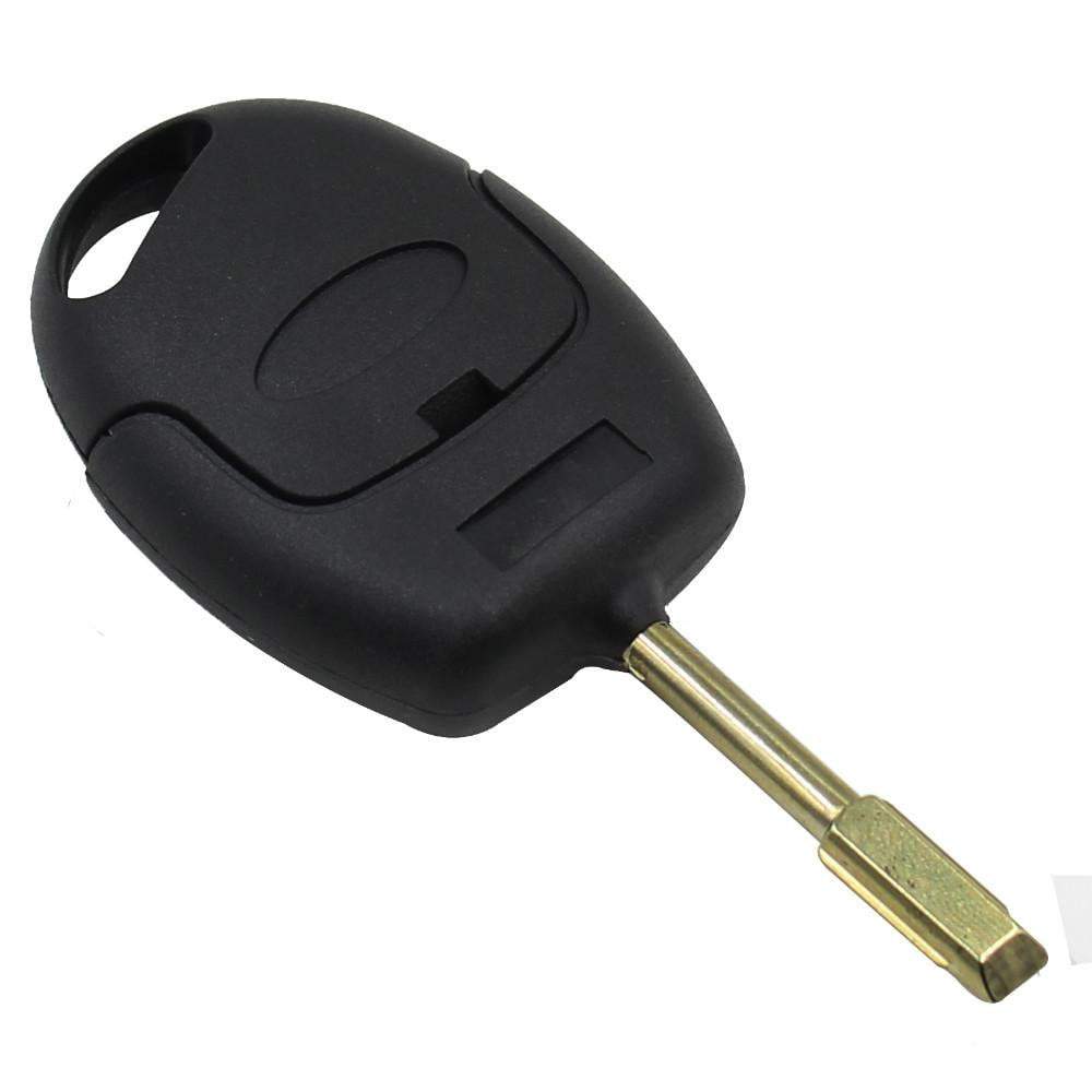 Fekete színű, 3 gombos Ford kulcs, kulcsház hátulja.
