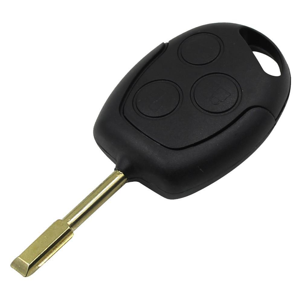 Fekete színű, 3 gombos Ford kulcs, kulcsház.
