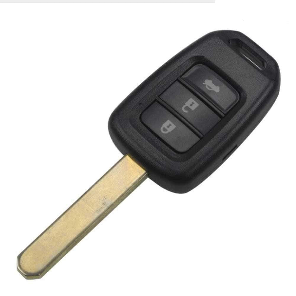 Fekete színű, 3 gombos Honda kulcs, kulcsház nyers kulcsszárral.