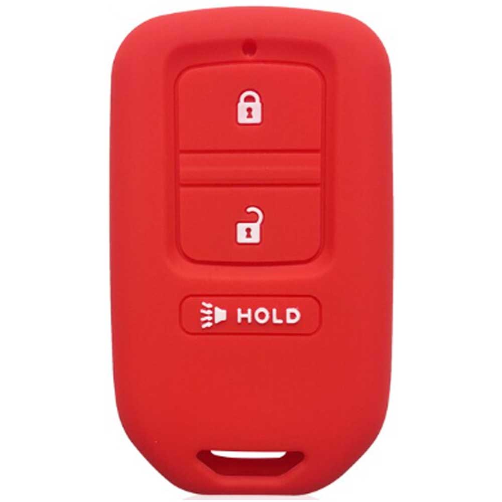 Honda 3 gombos kulcs szilikon tok piros színben