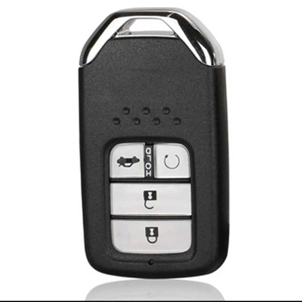 Fekete színű, 4 gombos Honda távirányítós kulcs, kulcsház.