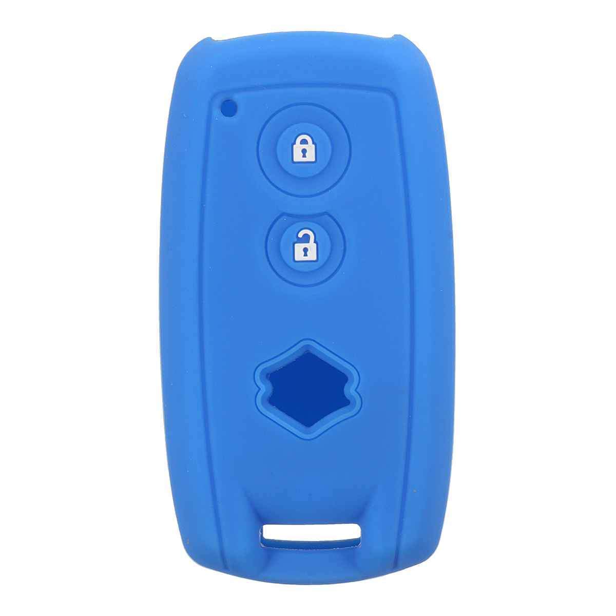 Kék színű, 2 gombos Suzuki kulcs szilikon tok.