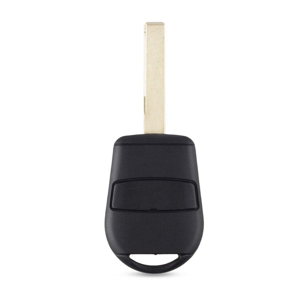 Fekete színű, Land Rover 3 gombos kulcs, kulcsház hátulja.