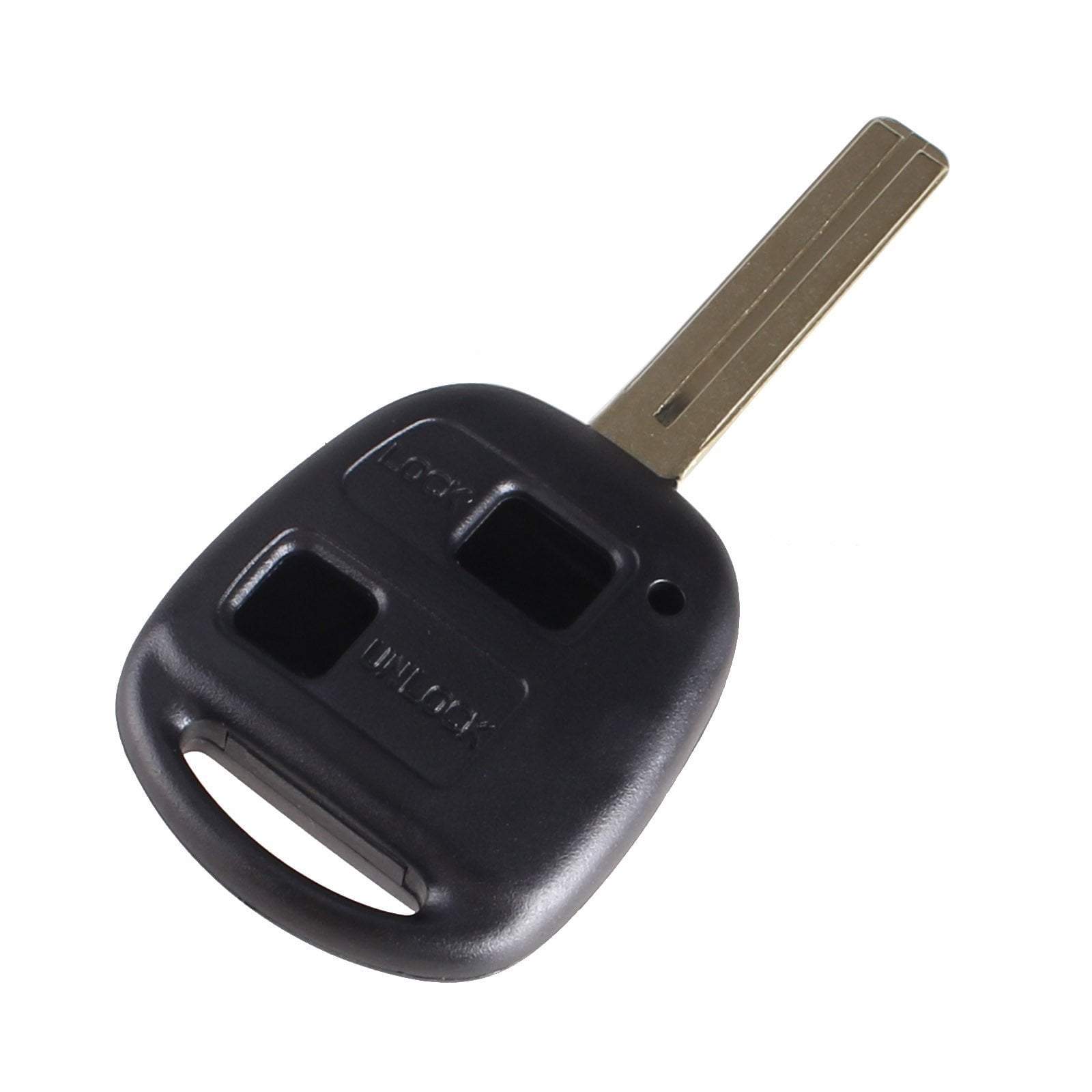 Fekete színű, 2 gombos Lexus kulcs, kulcsház.