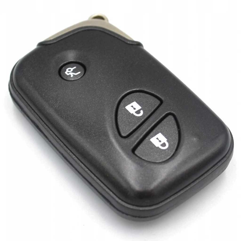 Fekete színű, 3 gombos Lexus kulcsház.