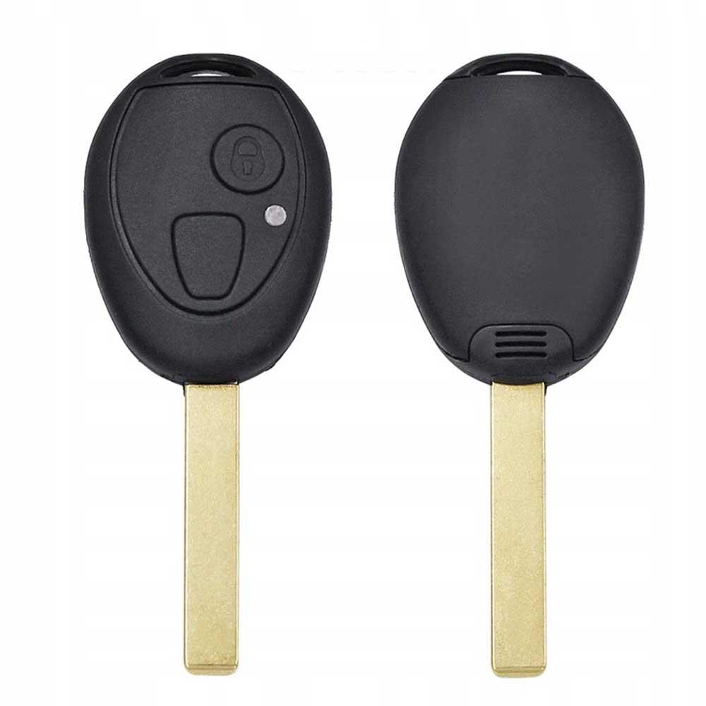 Fekete színű, 2 gombos Rover kulcs, kulcsház nyers kulcsszárral.