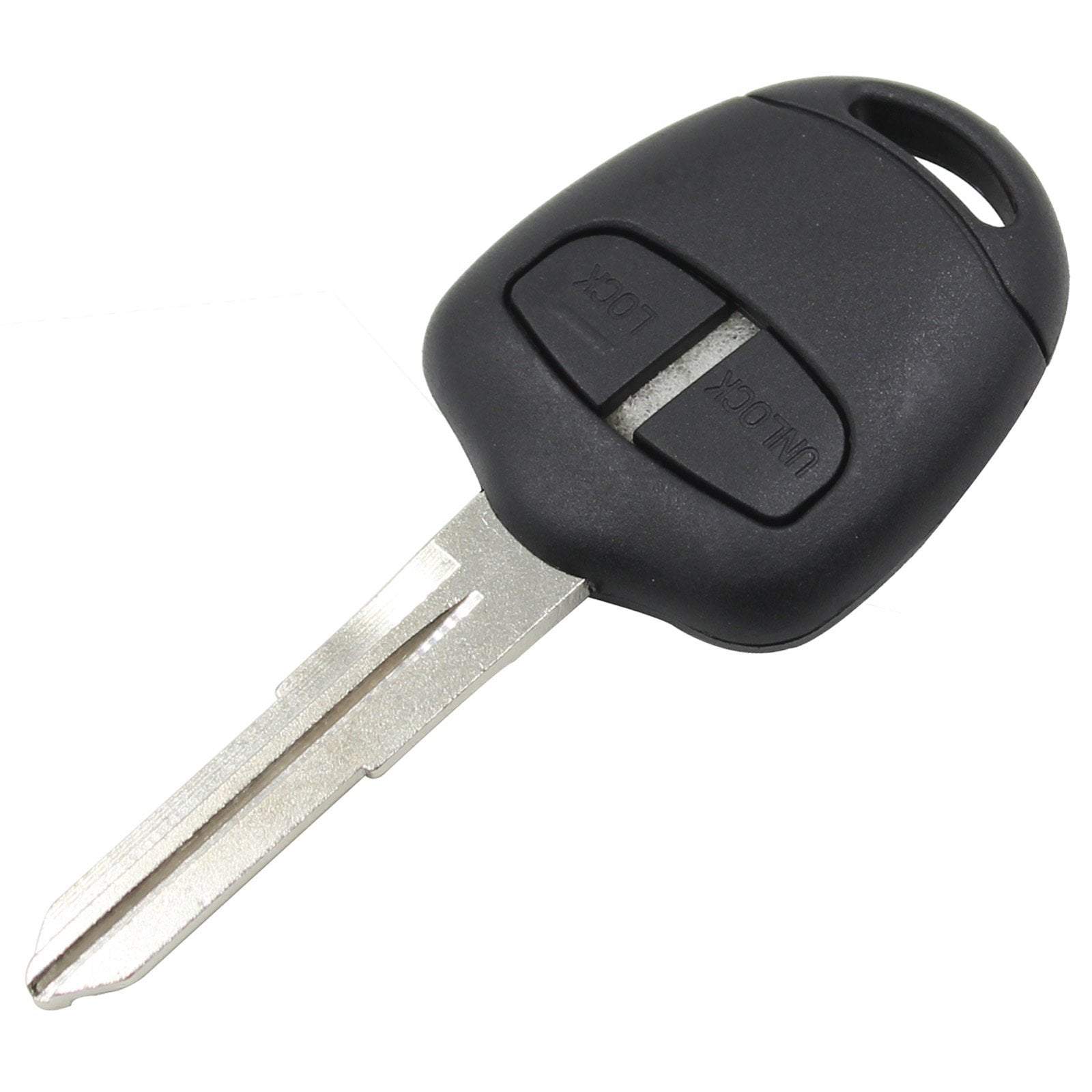 Fekete színű, 2 gombos Mitsubishi kulcs, kulcsház.