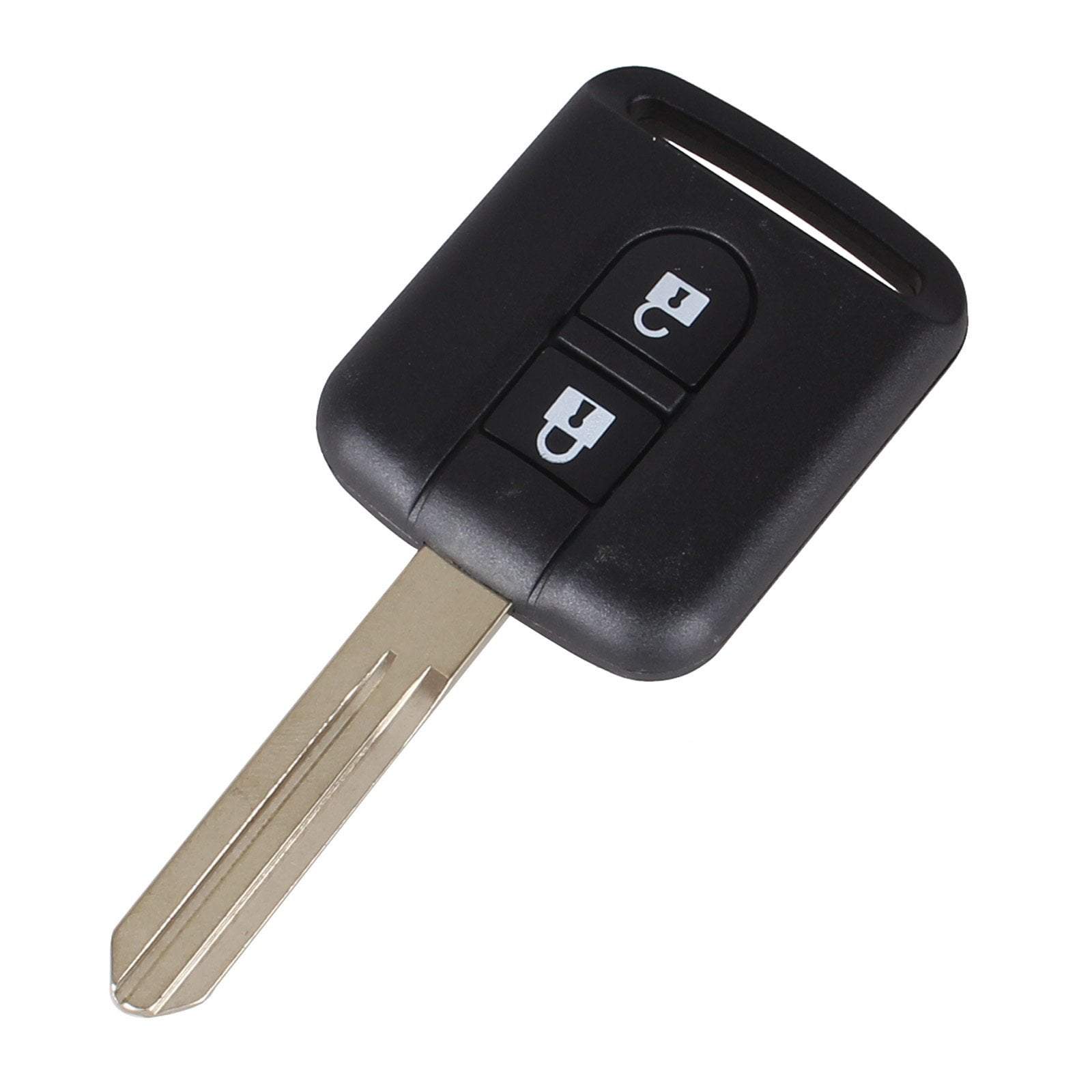 Fekete színű, 2 gombos Nissan kulcs, kulcsház