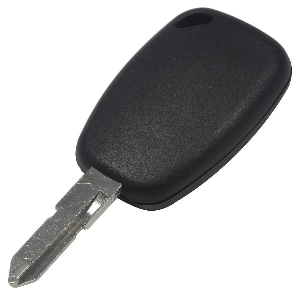 Fekete színű, 2 gombos Nissan kulcs, kulcsház hátulja