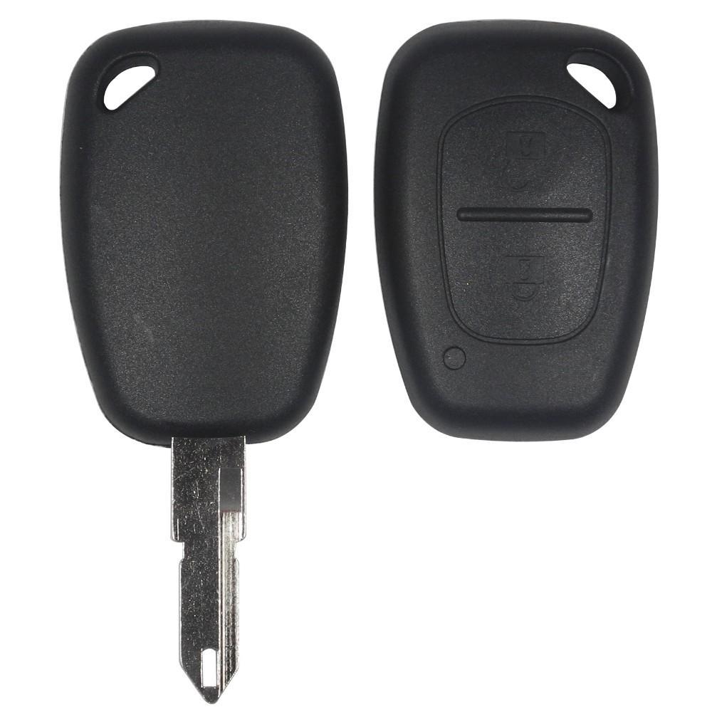 Fekete színű, 2 gombos Nissan kulcs, kulcsház 