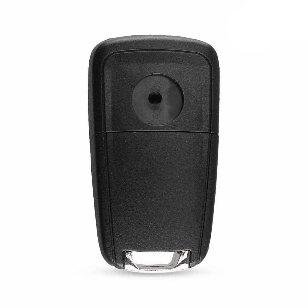 Fekete színű, 5 gombos Opel kulcsház, bicskakulcs hátulja