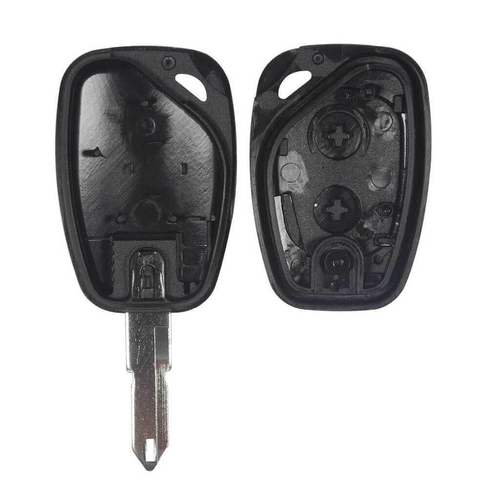 Fekete színű, 2 gombos Opel kulcs, kulcsház belseje