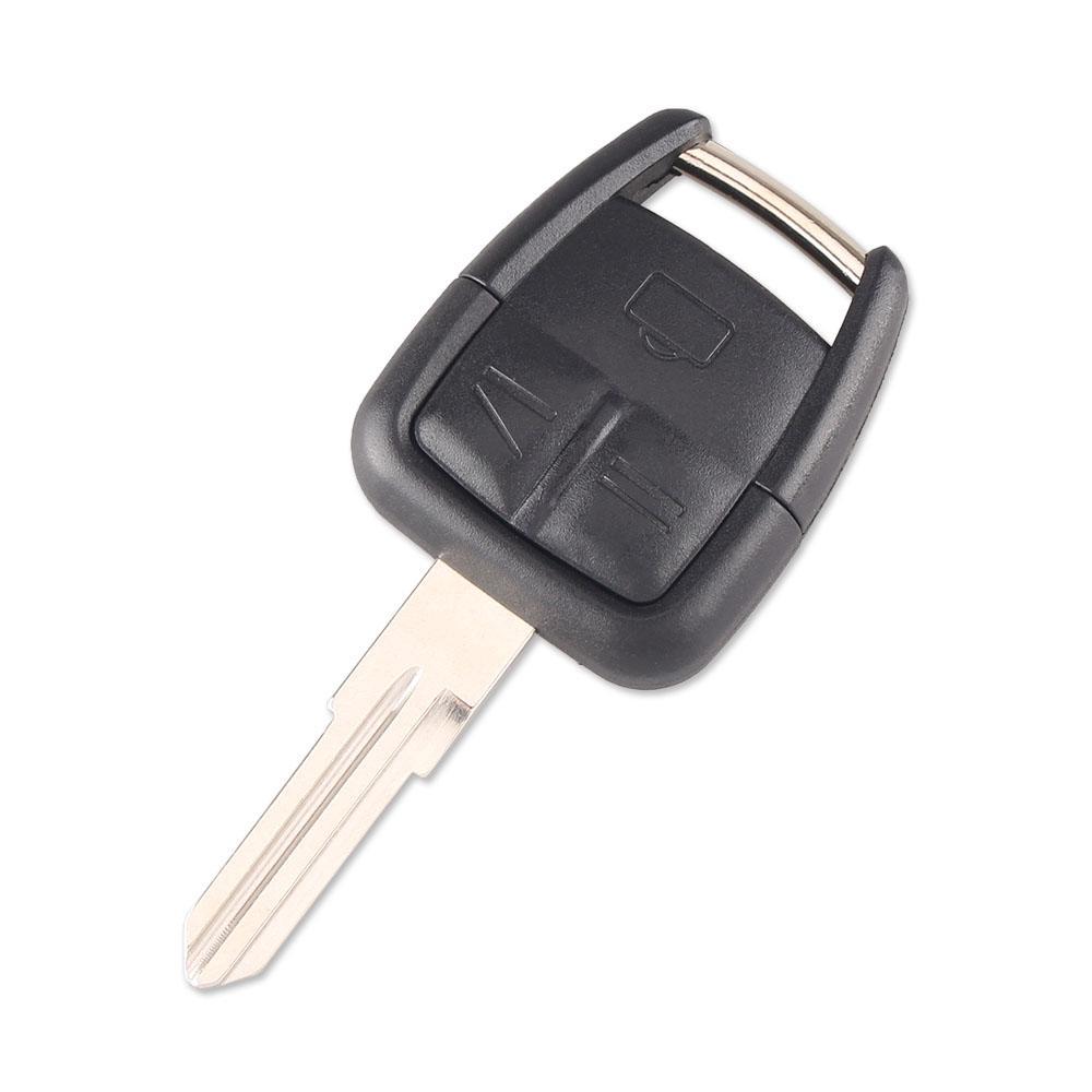 Fekete színű, 3 gombos Opel kulcs.