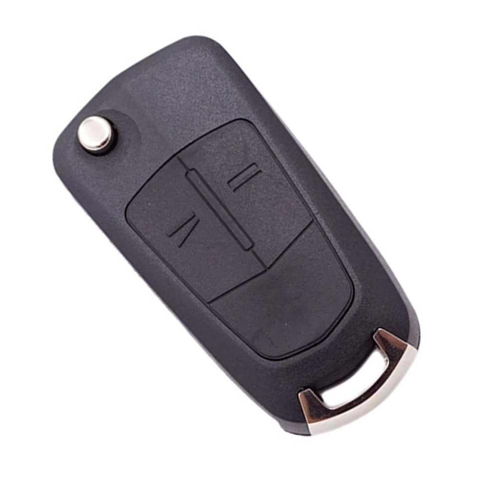 Fekete színű, 2 gombos Opel kulcsház, bicskakulcs.