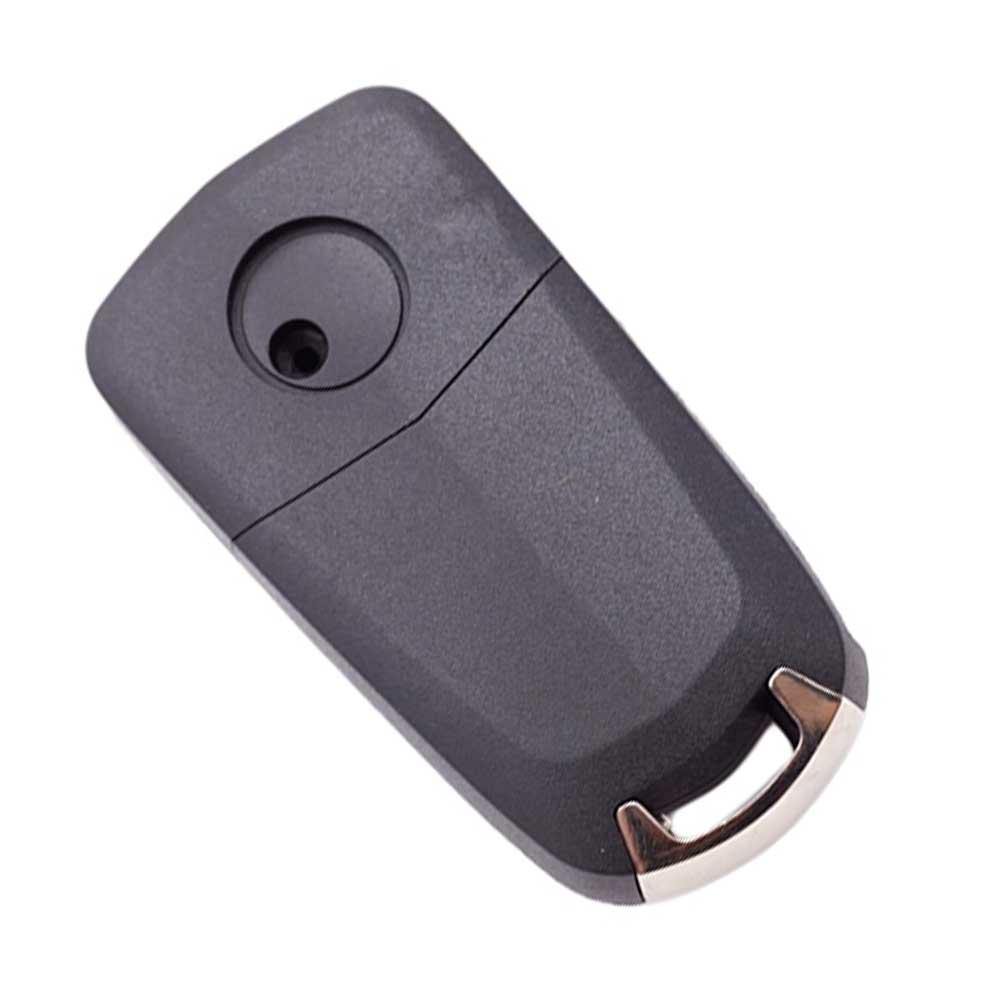 Fekete színű, 2 gombos Opel kulcsház, bicskakulcs hátulja