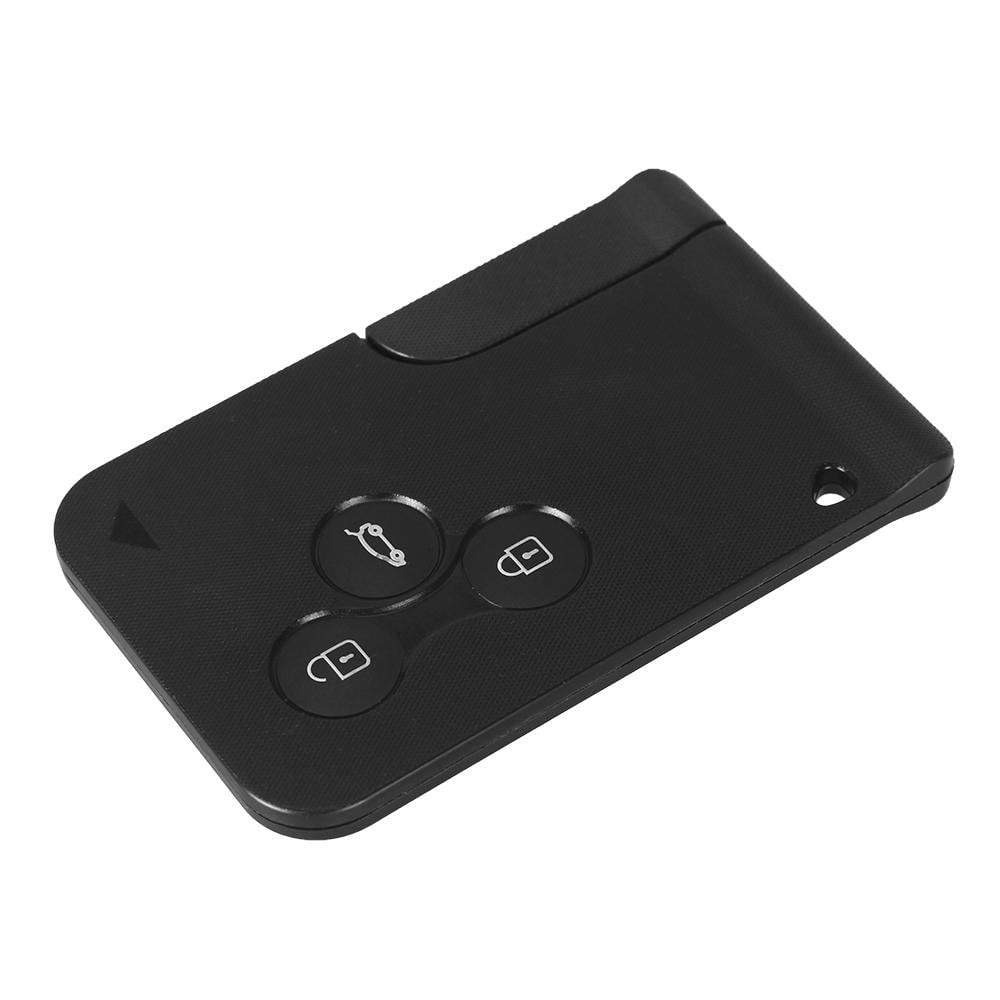 Fekete színű, 3 gombos Renault kulcsház, indítókártya. Fehér színű mintával