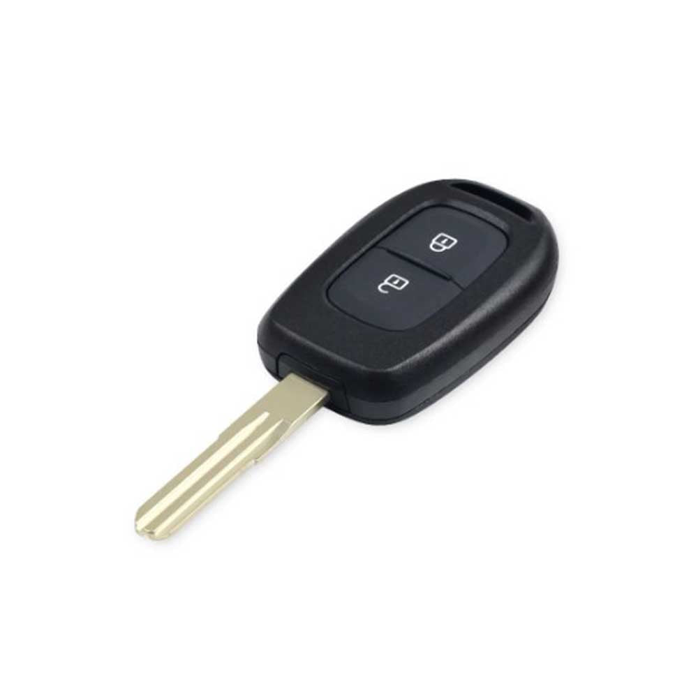 Fekete színű, 2 gombos Renault kulcsház.