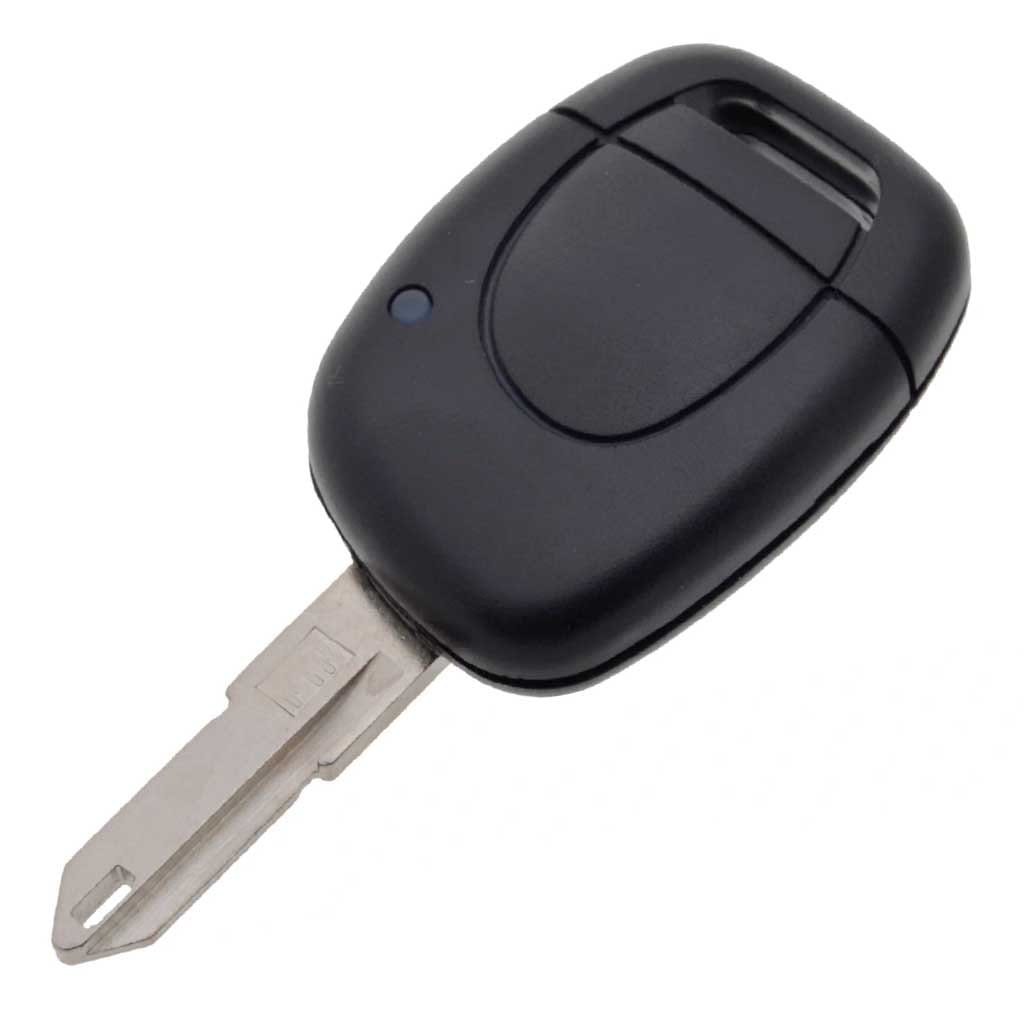 Fekete színű, 1 gombos Renault kulcsház VA3 kulcsszárral.