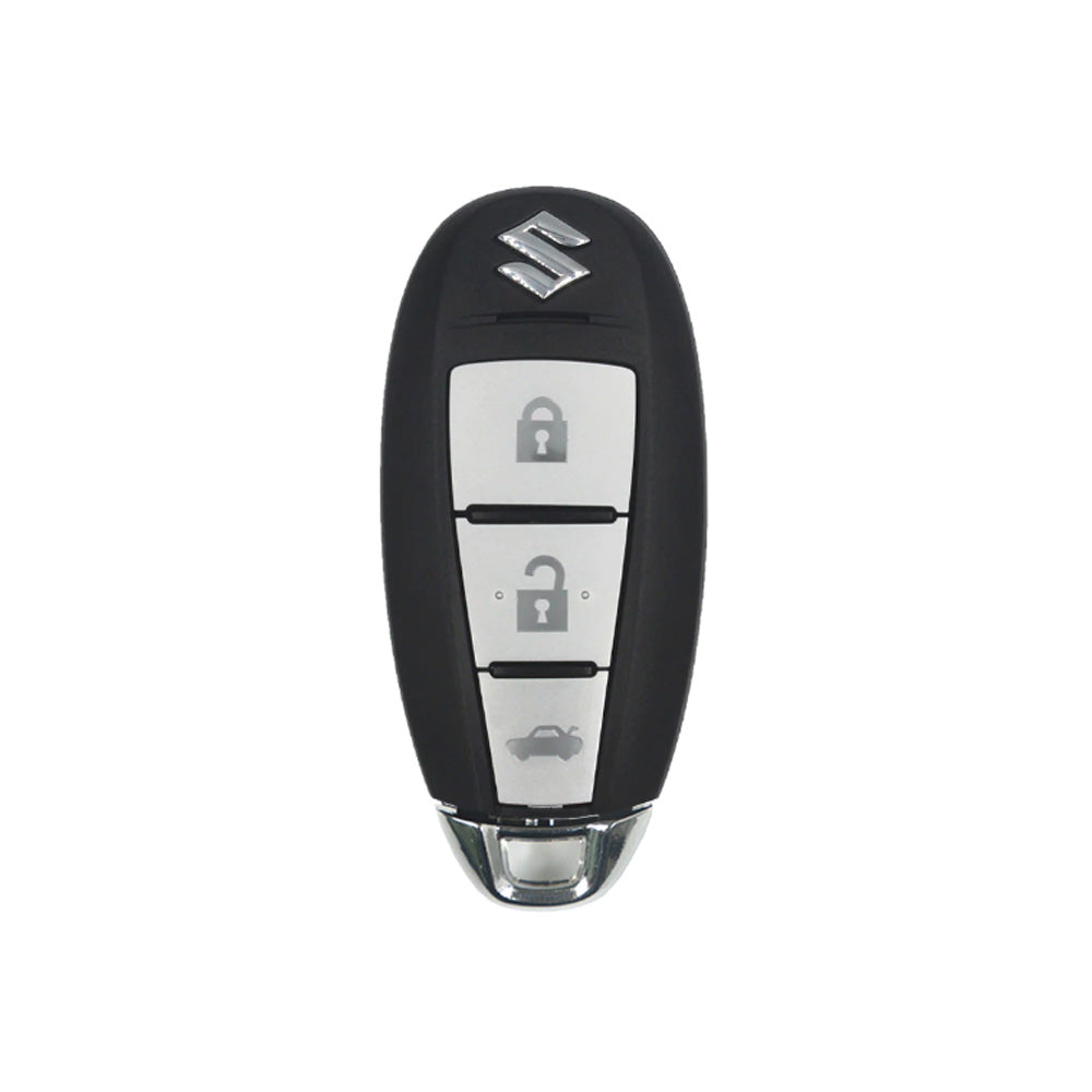 Fekete színű, 3 gombos Suzuki kulcs, kulcsház. Ezüst színű gombokkal.