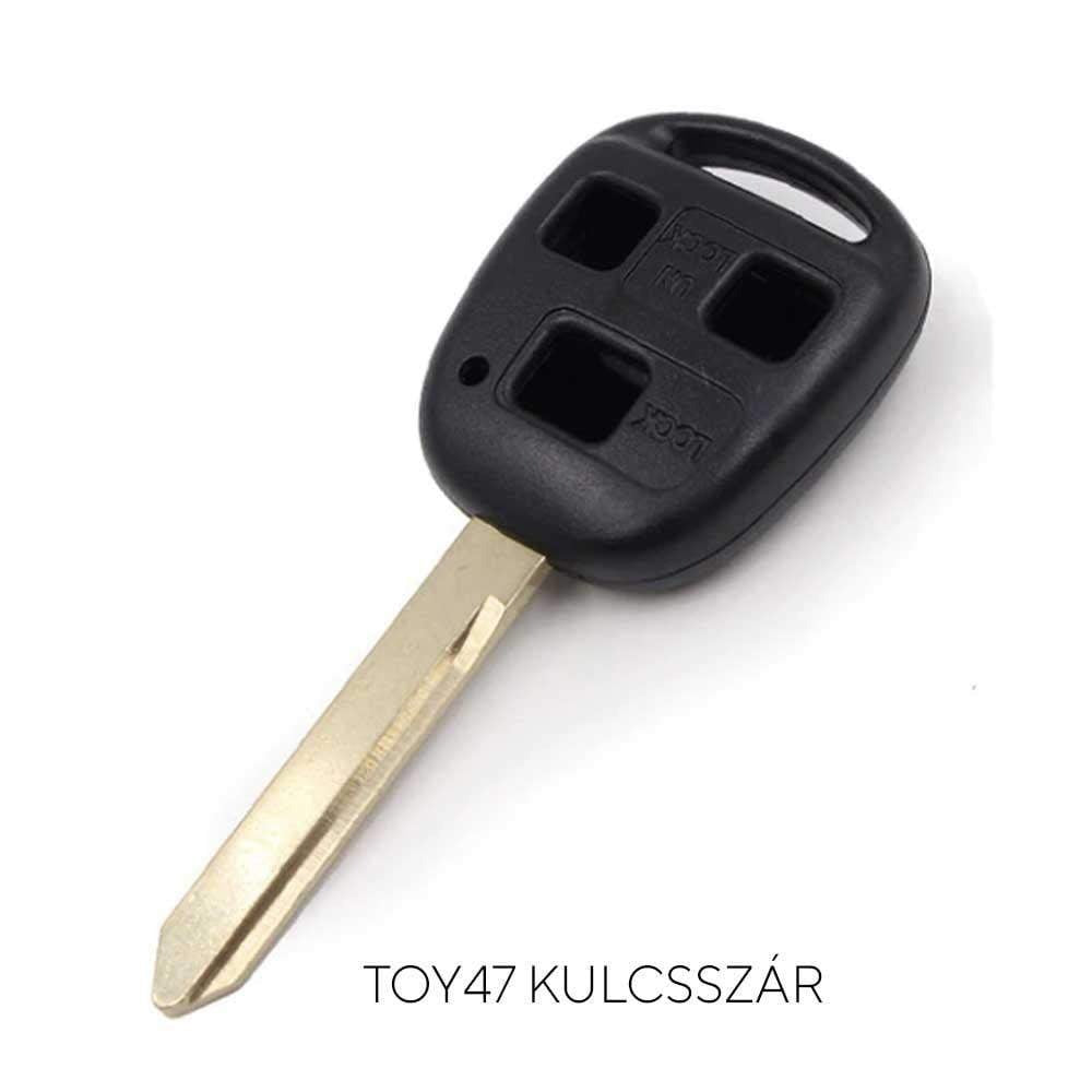 Fekete színű, 3 gombos Toyota kulcs.