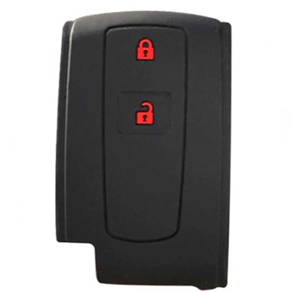 Toyota 2 gombos kulcs szilikon tok fekete színben piros gombokkal.
