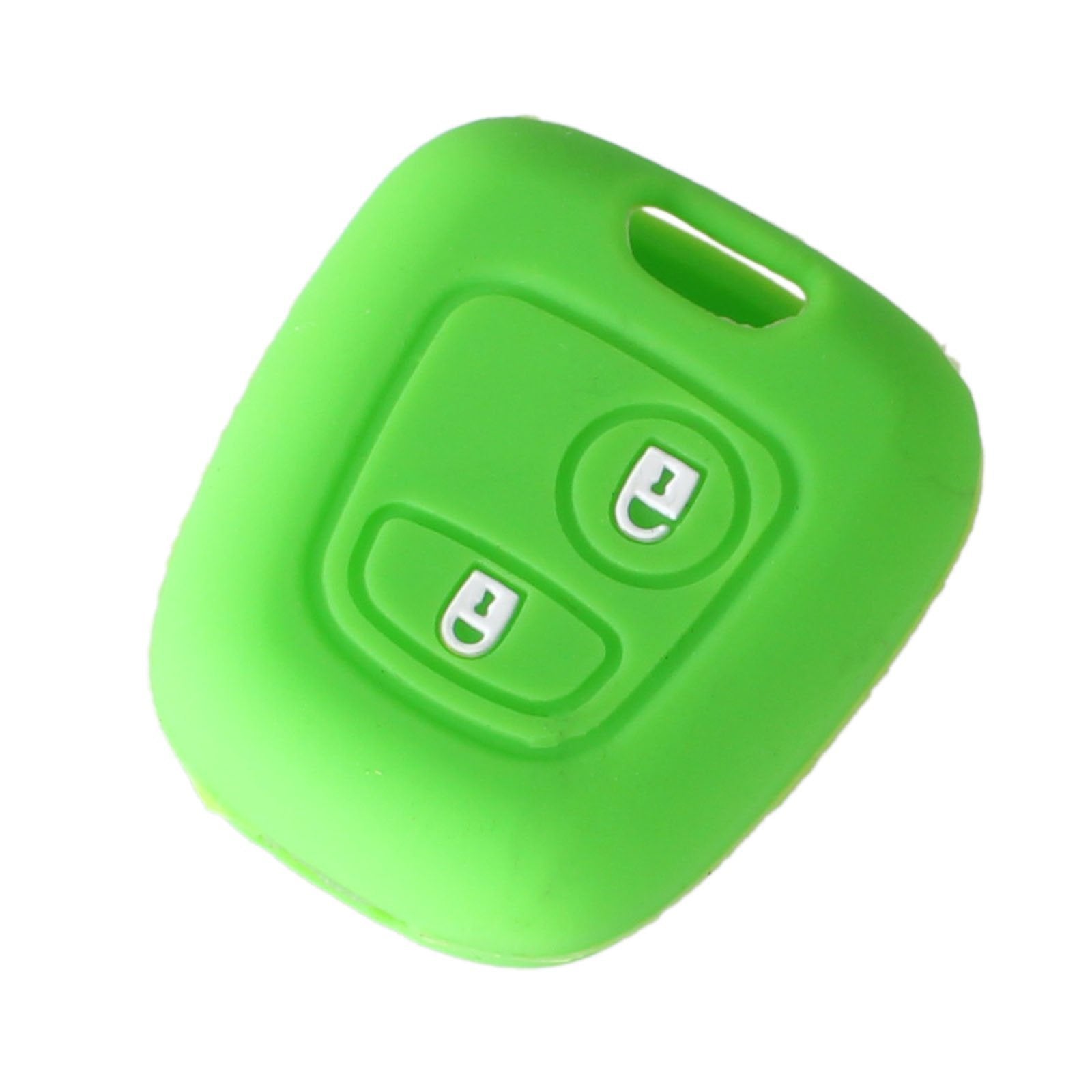 Citroen kulcs szilikon tok 2 gombos, zöld színben
